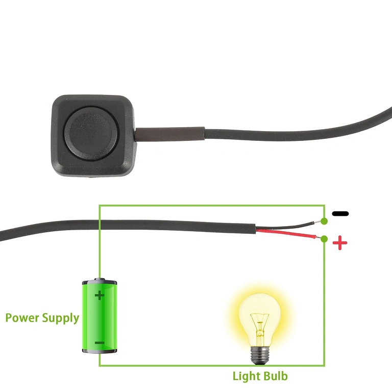 Shema povezivanja: crveno = plus, crno = minus