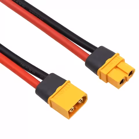 XT60 konektor ženski + muški s debelim kabelom 12AWG 30 cm – XT60H priključak za baterije velike snage