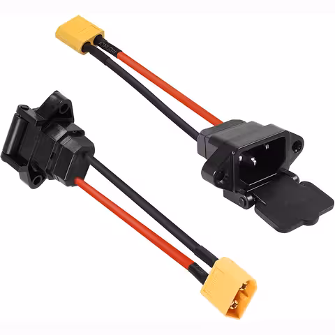 Crni kabel s RDB IEC utikačem i XT60 flat muškim priključkom